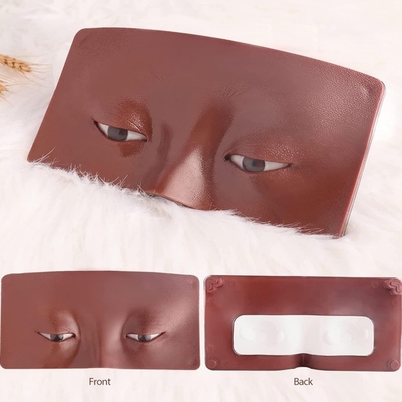 Black Makeup Practice Silicone Mannequin Face Eye Board - Picture 2 of 12